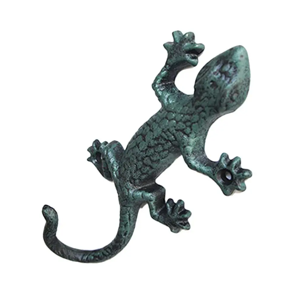 

Украшение для сада Gecko, многофункциональный крючок, домашняя занавеска, настенное украшение, чугунный крючок для пальто
