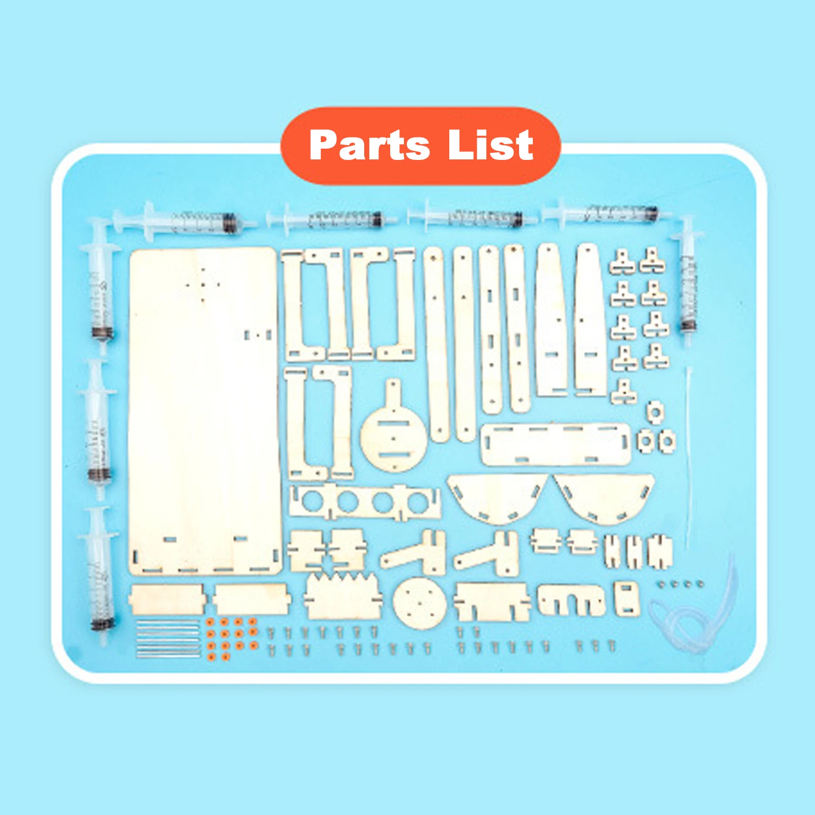 Modelo de escavadeira hidráulica com haste diy, brinquedos pintados para crianças, conjunto de brinquedos de tecnologia de ciências educacionais
