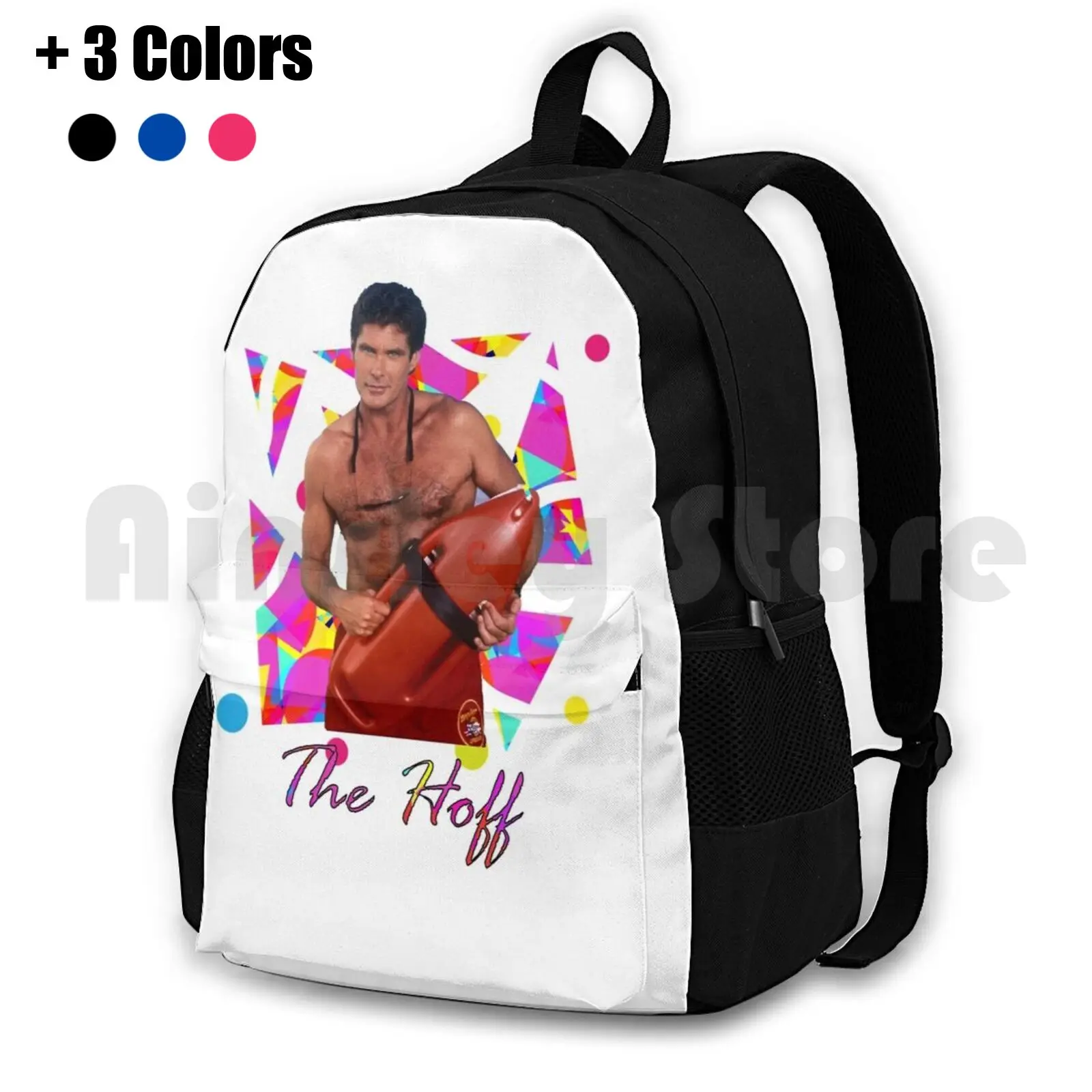 The Hoff Outdoor Hiking Backpack Riding Climbing Sports Bag Hoff David Hasselhoff Baywatch 80s 90s Pamela Anderson Nightrider