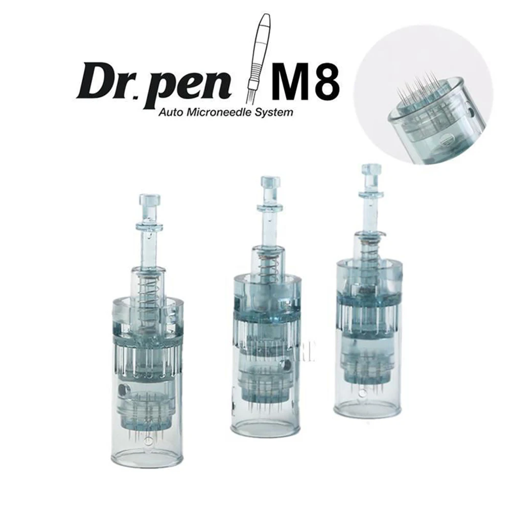 20 Pcs Ultima Dr.pen M8 Needles Cartridges 11 16 24 42 Pin 5D Round Nano Dermapen Dr pen Derma M8 Bayonet Needle Replacement Tip