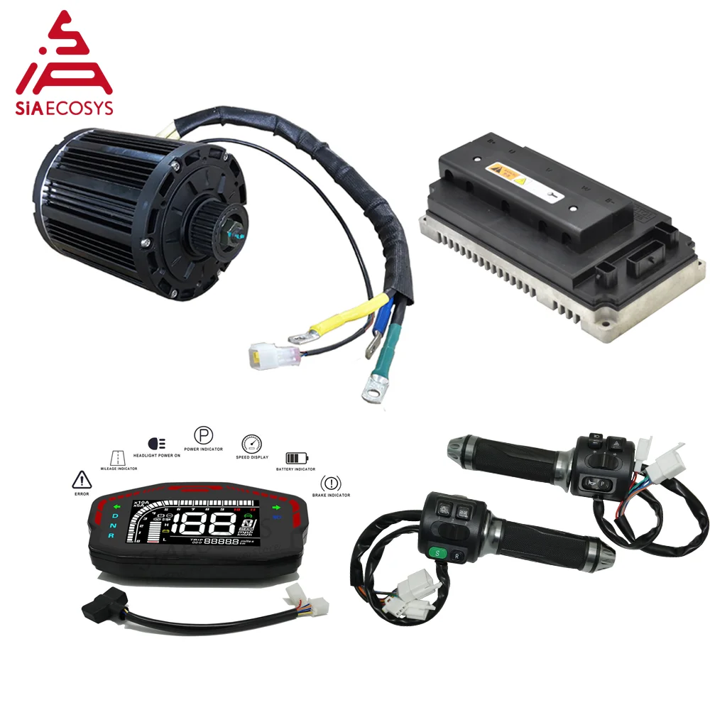 Motor QS 7500W Max continuo 138 90H 4000W, refrigeración de aire nominal, Motor de accionamiento medio opcional con controlador VOTOL, Kits de