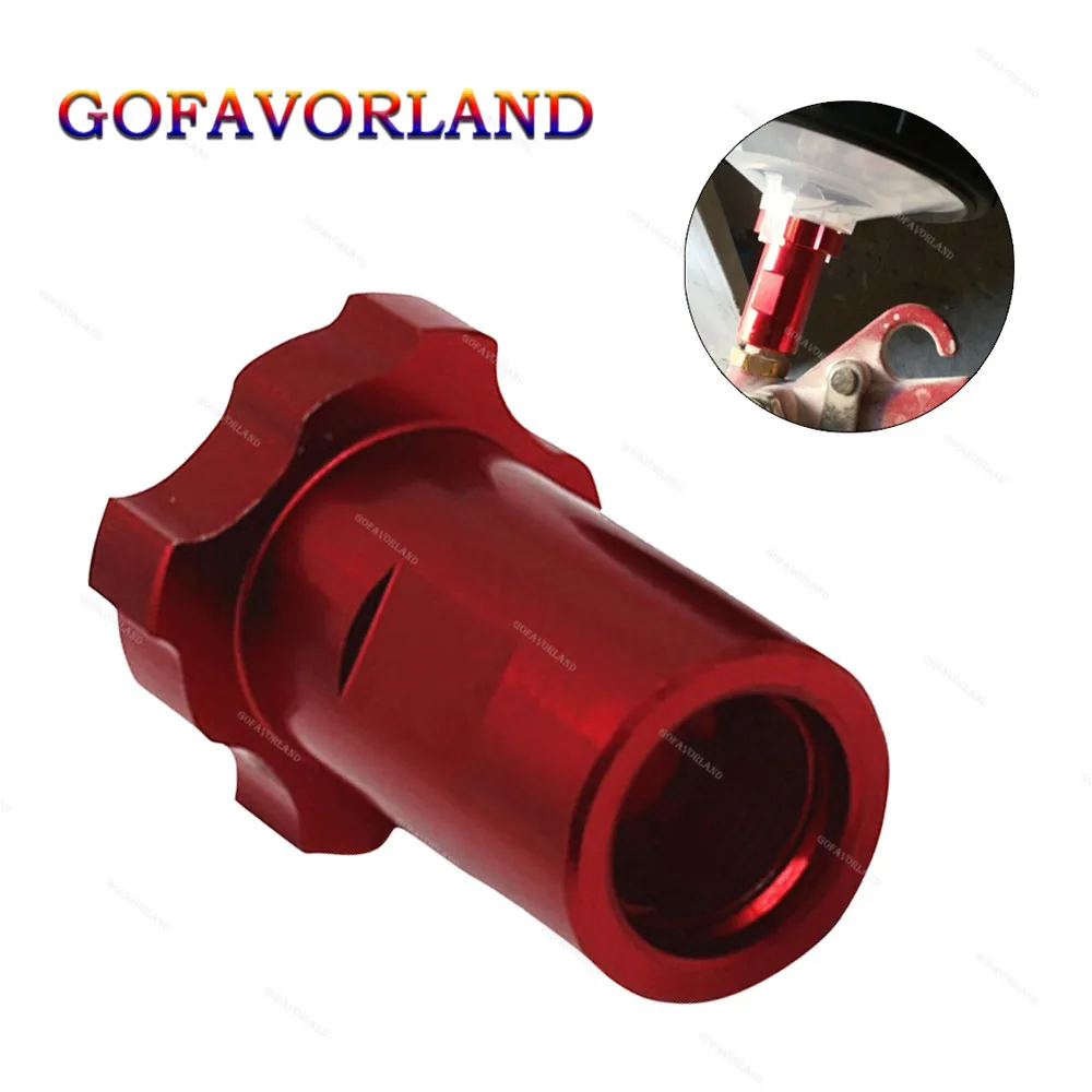 M14x1mm Internal Thread Spray Gun Connector Aluminum Red For PPS Adapter