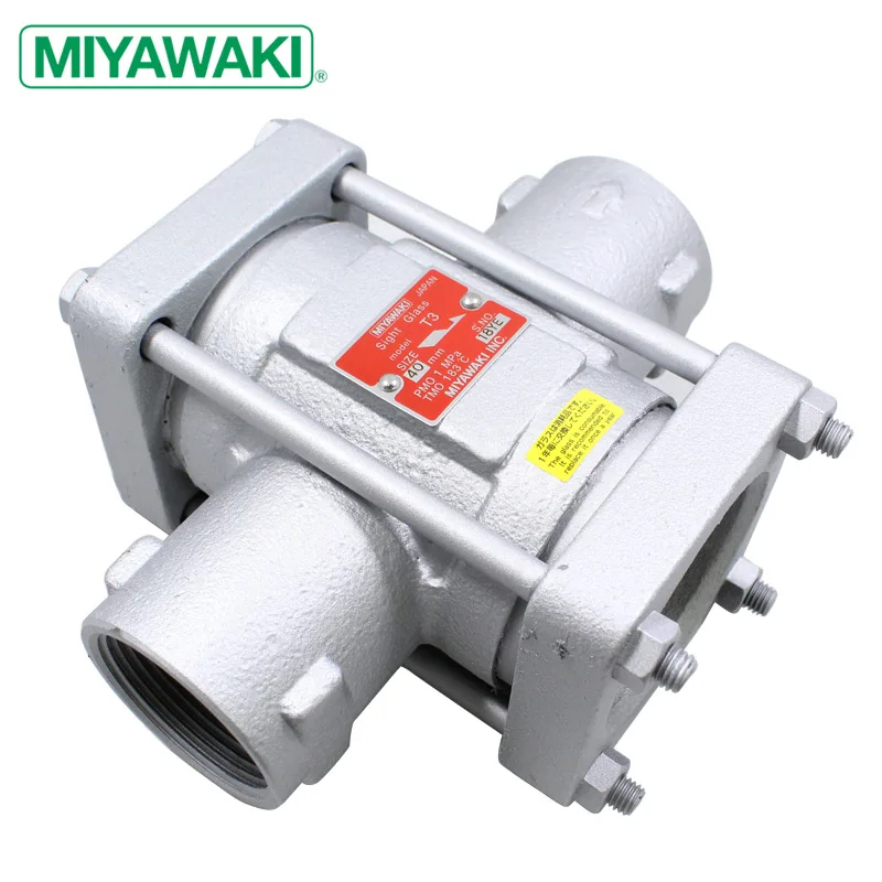 MIYAWAKI  T3 cast steel sight Glass for steam and liquid lines to check opration of steam traps