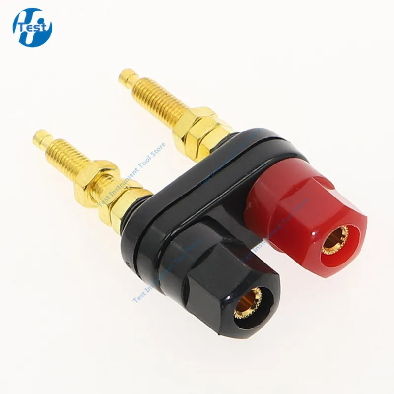 1 pz placcato oro spina a Banana connettore altoparlante amplificatore terminale esteso Post di rilegatura