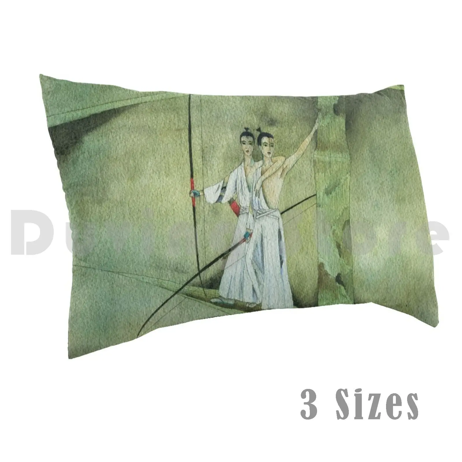 Soul Mate Pillow Case Printed 50x75 Hollywutz Soulmates Almas Gemelas Japan Arc Longbow Hakama Heron Great