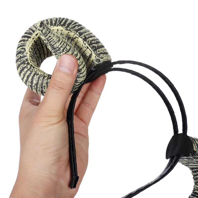 New Halloween Headdress Burning Man Festival Cosplay Party Prop PU Foam Goat Devil Horns Headband Accessories