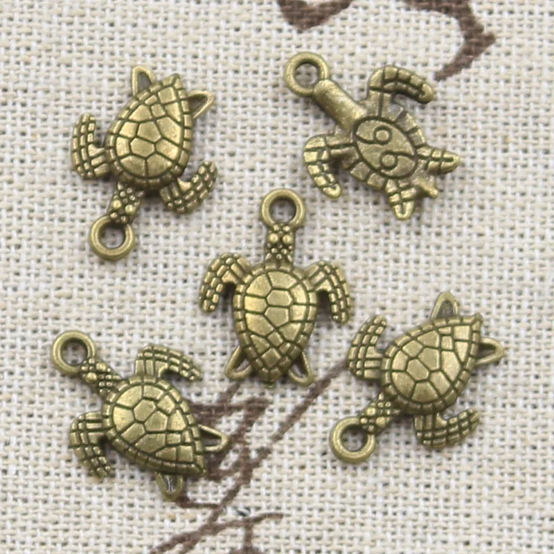 20pcs Charms Turtle Tortoise Sea 16x12mm Antique Making Pendant fit,Vintage Tibetan Bronze Silver Color,DIY Handmade Jewelry