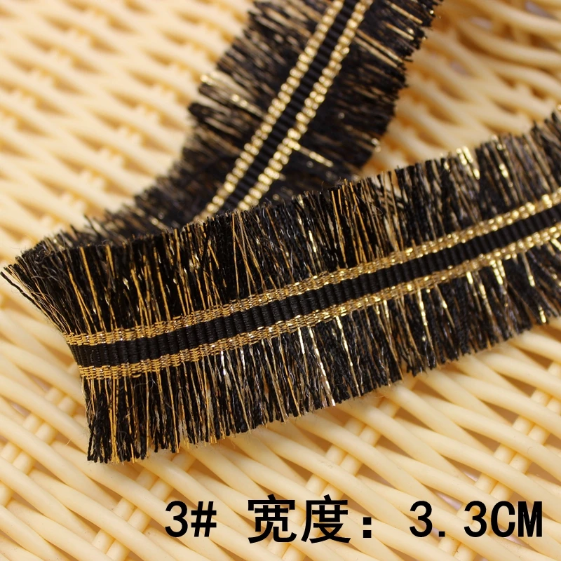 Fringed lace accessories ribs with handmade side sleeves lace trim Sewing Craft Wedding Dress Clothes