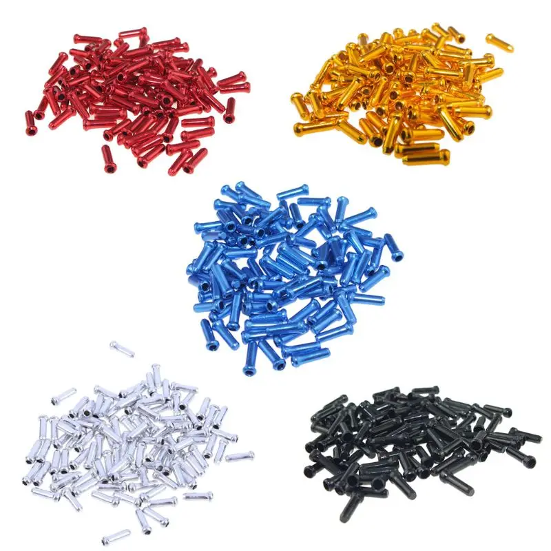 100pcs Brake Wire End MTB Road Bike Brake Cable End Tips Crimp