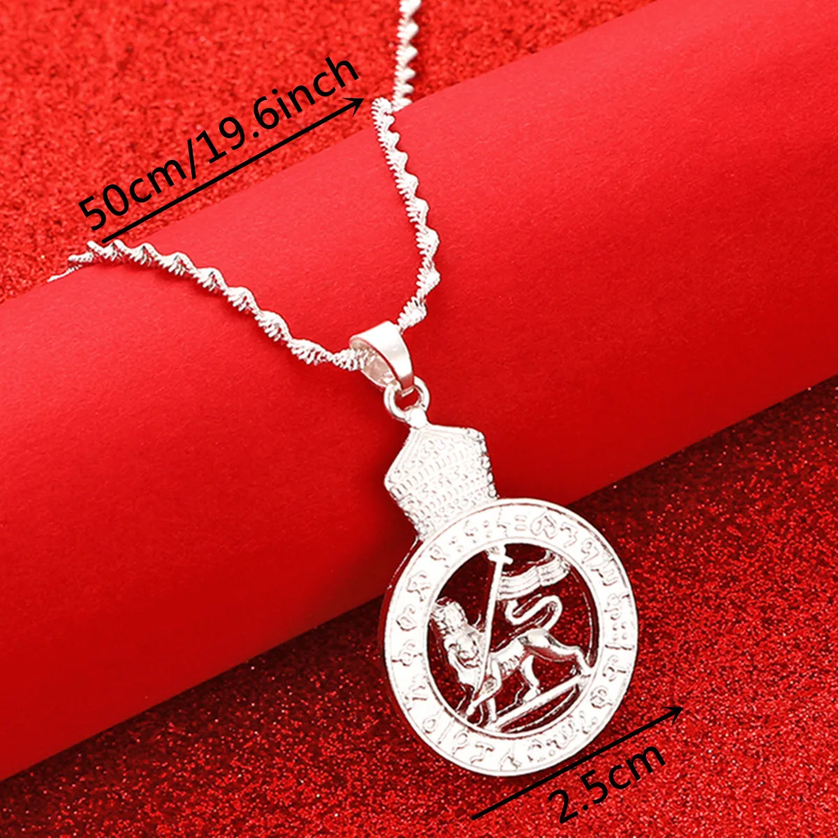Ethiopian Lion Silver Color African Arab Middle Eastern Wedding Party Jewelry Mom Girl Gifts