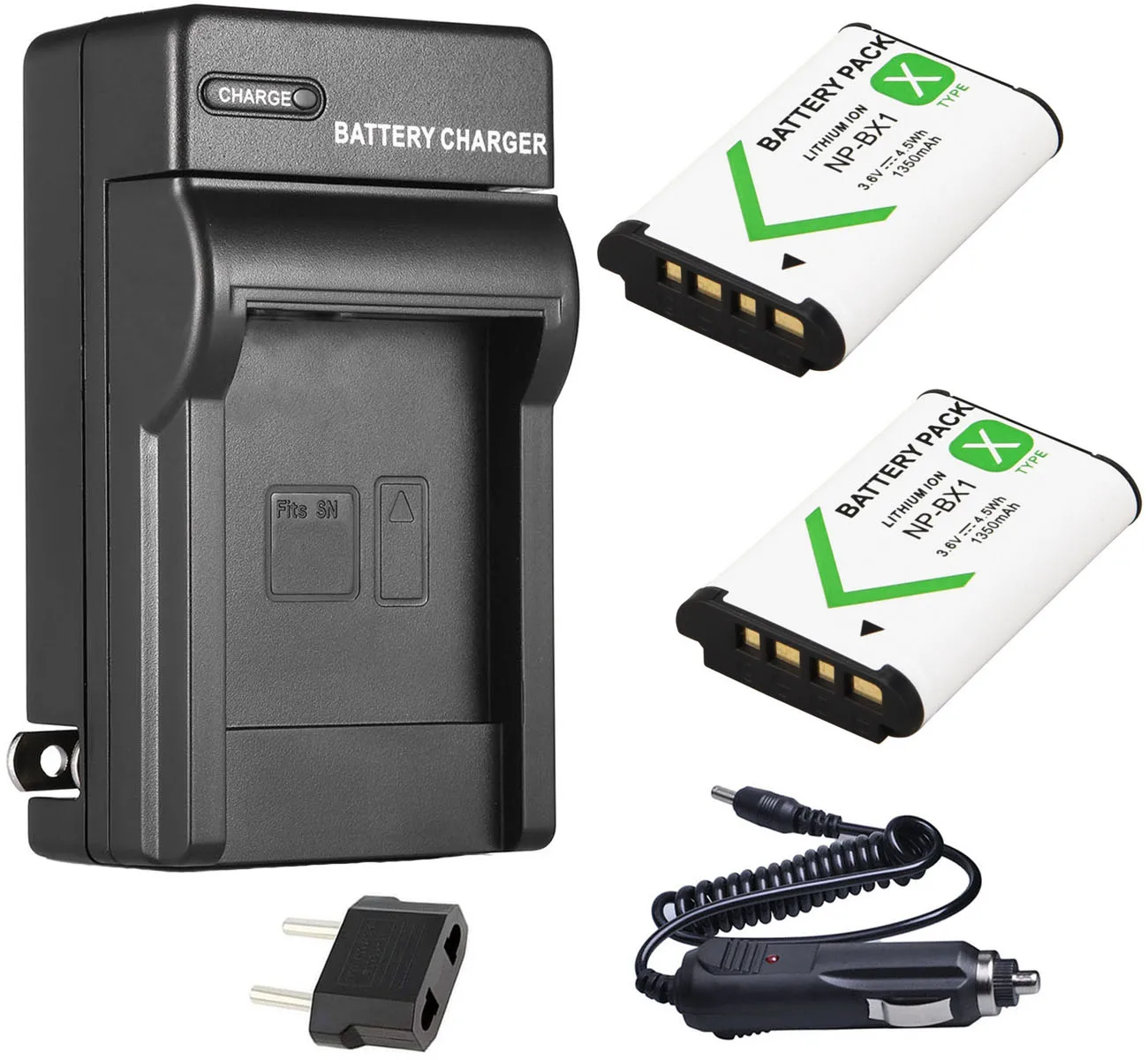 Battery +Charger for Sony HDR-AS50, HDR-AS100V, HDR-AS200V, HDR