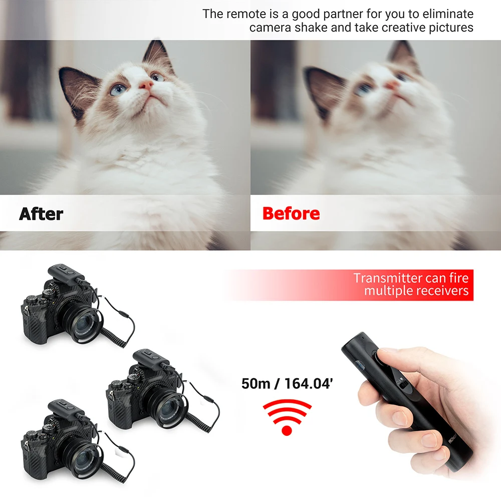 2In1 Wireless Wired Camera Wireless Remote Control Shutter Release  for Fujifilm GFX 100, GFX 100S, GFX 50S, GFX 50S II, X100VI