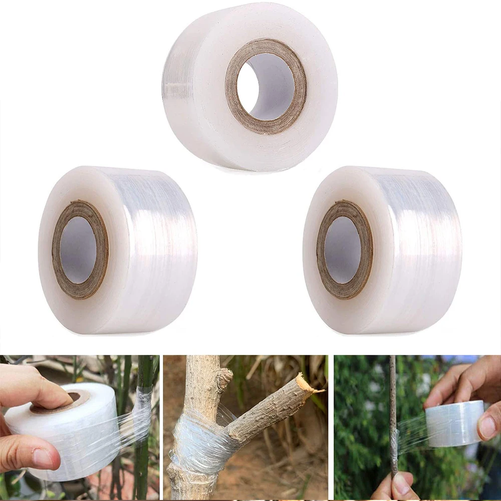 5PCS/set 120M  Grafting Tape Biodegradable Moisture Barrier Stretchable Transparent Floral Grafting Film For Garden Saplings