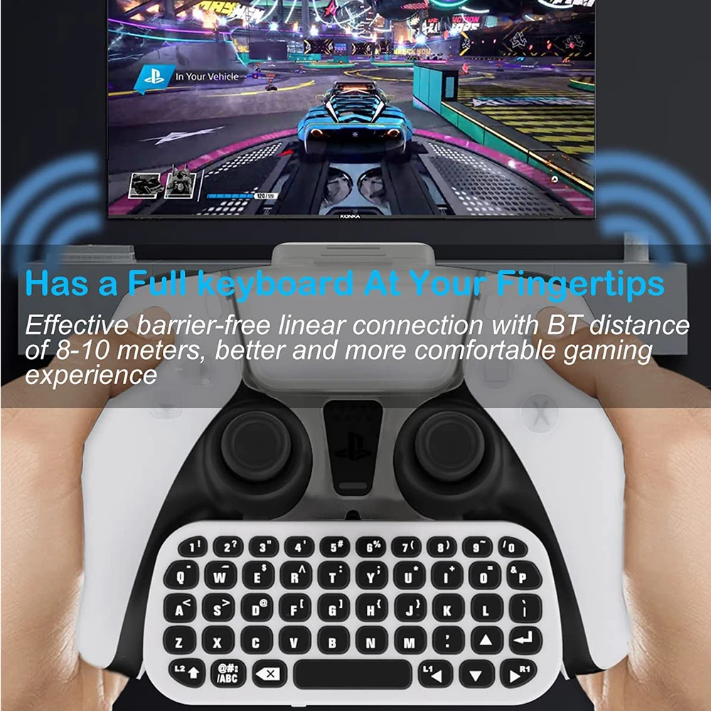 Клавиатура с ручкой, Беспроводная Bluetooth-совместимая клавиатура 3,0 для PS5, беспроводной контроллер, коврик для чата, установка мини-клавиатуры
