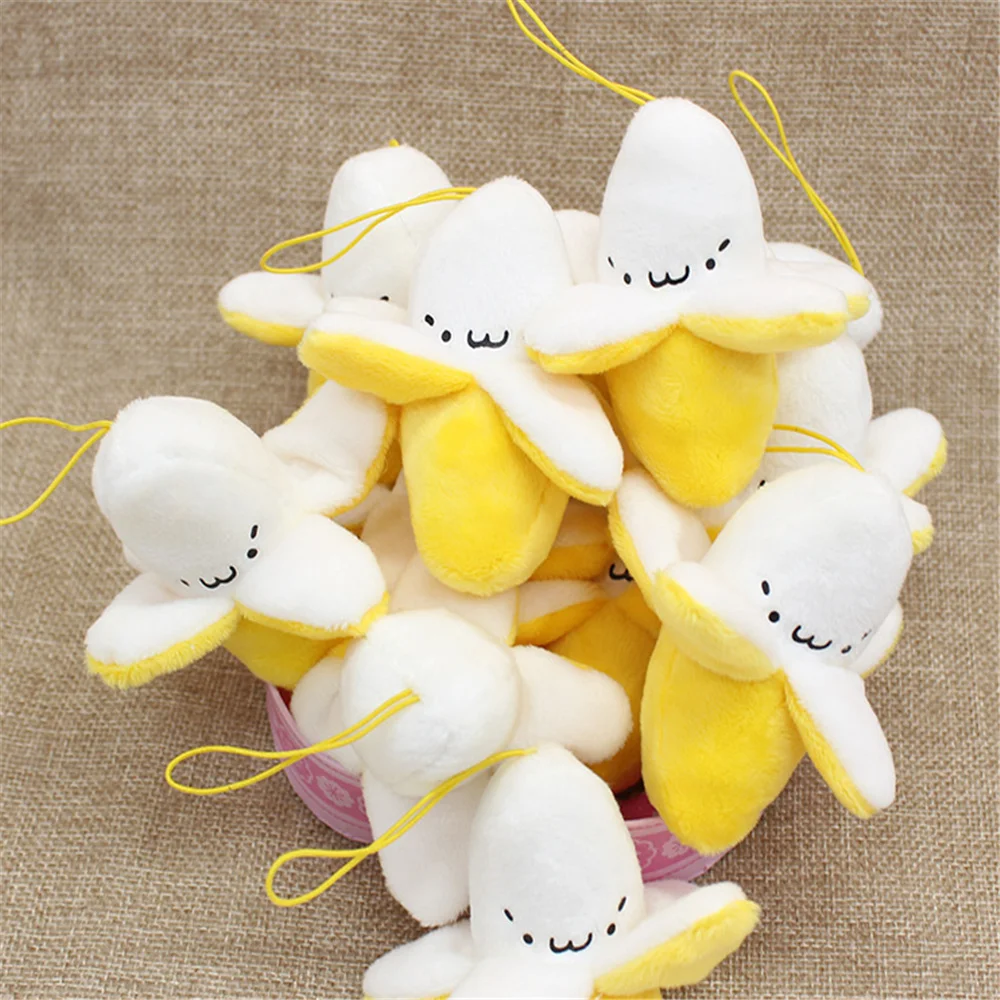 10PCS/LOT , Small 6CM Little Banana Plush Stuffed Toy Doll , Decor Keychain Plush TOY