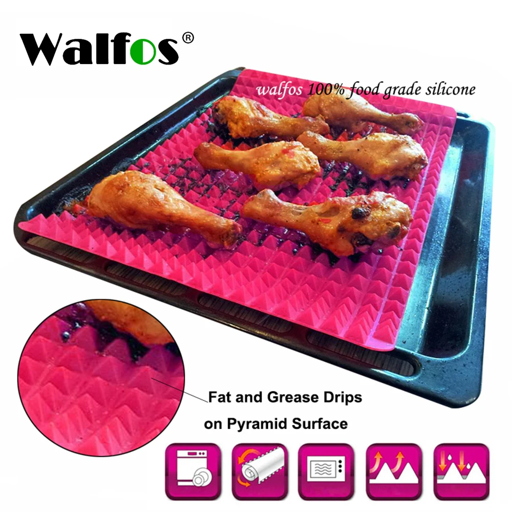 WALFOS Food Grade Pyramid Bakeware Pan Nonstick Silicone Baking Mat Pads Easy Method For Oven Baking Tray Sheet Kitchen Tools