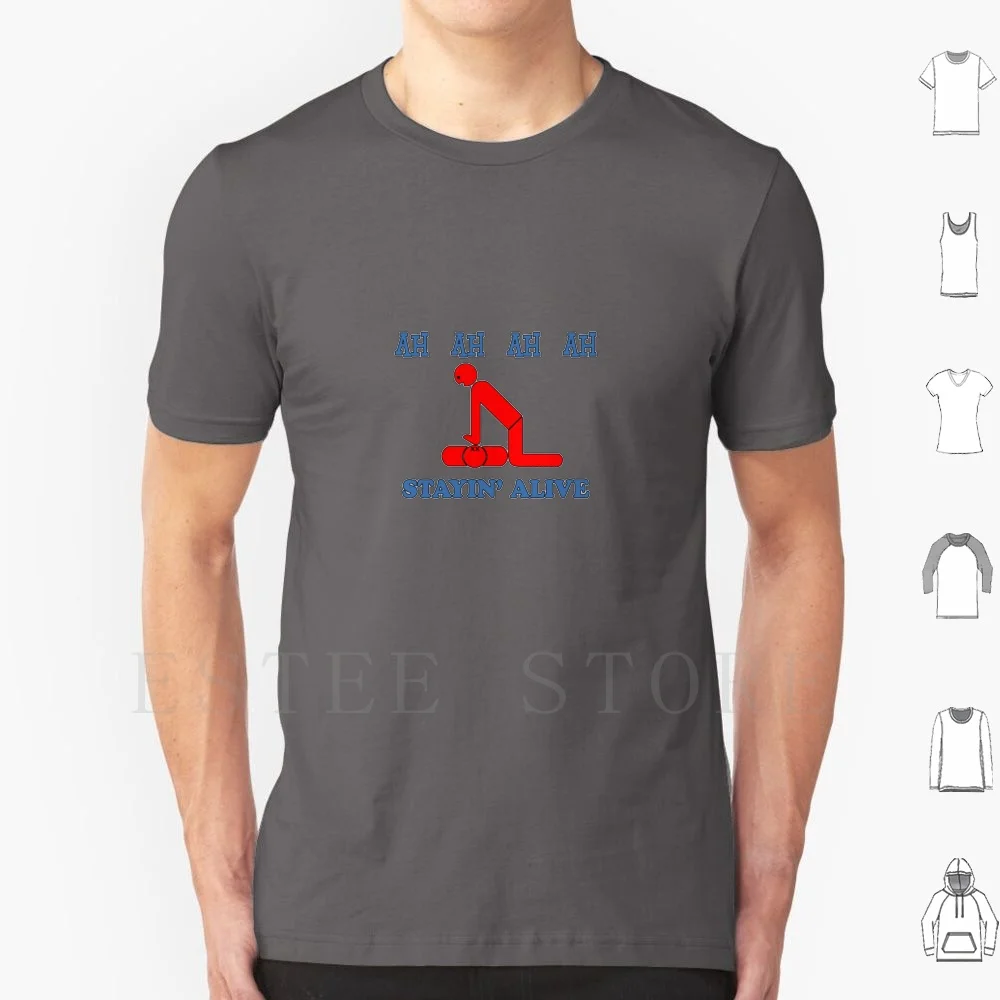 Stayin' Alive t-shirt hommes coton 6xl Cpr Stayin vivant réanimation infirmière Er Medic santé Die