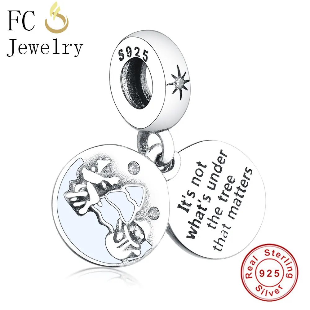 

FC Jewelry Fit Original Pan Charms Bracelet 925 Silver It‘s Not Under The Tree That Matters Bead Pendant Making Berloque New