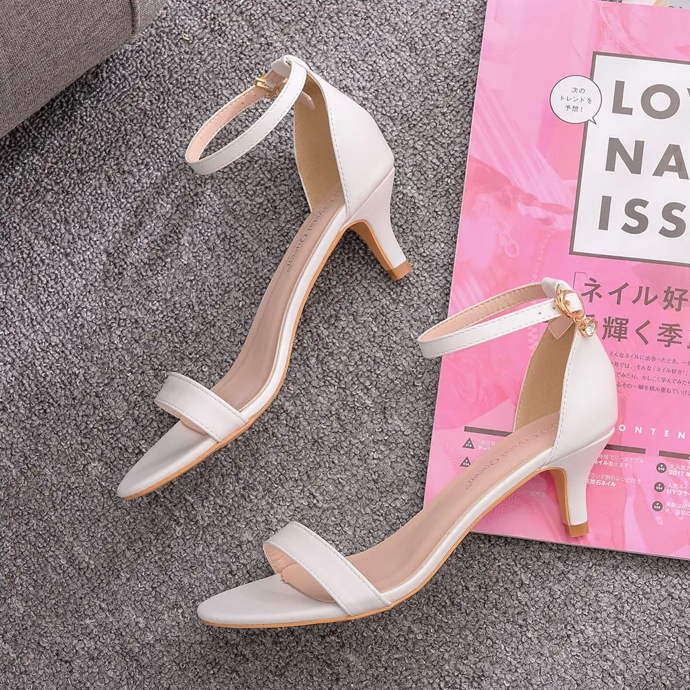 Women 5CM High Heels Sandals Shoes Lady Valentine White Summer Classic Sexy Pumps