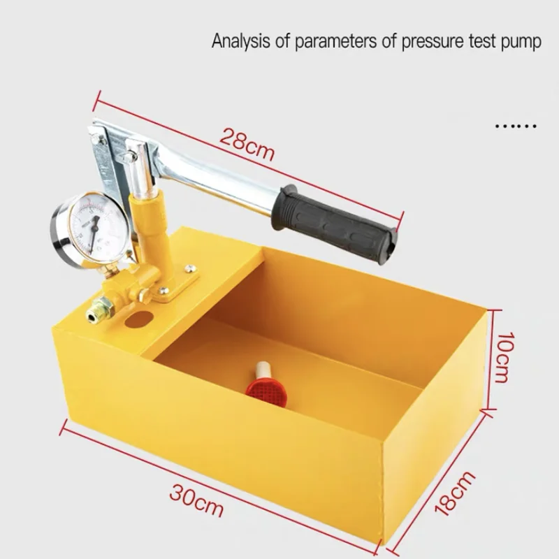 

1 Set Yellow Water Pressure Tester Copper 25KG Household Pressure Measurement Manual Water Pressure Test Pump Machine