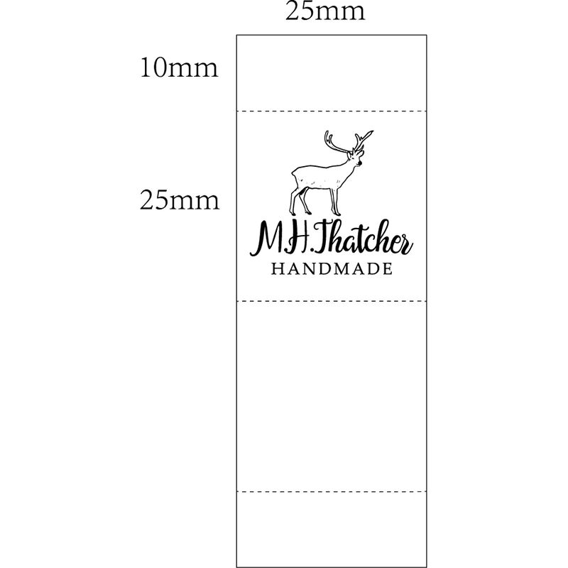 Custom Clothing Labels - Personalized Brand Organic Cotton Ribbon Labels 25x70 mm Logo or Text Sewing DIY Labels 200 pcs