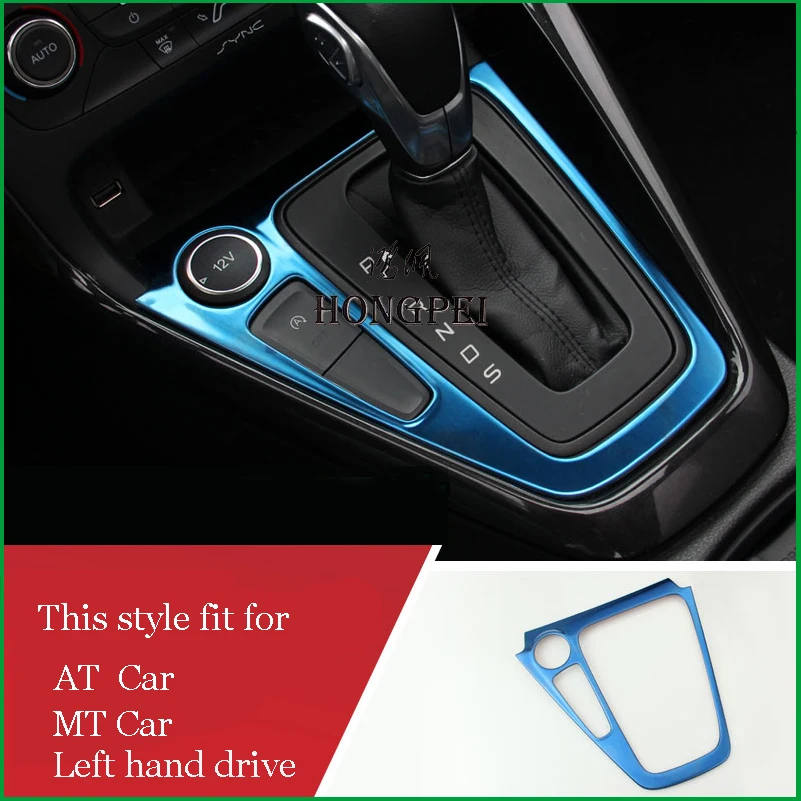 Car-Styling Gear Shift panel holder Air conditioner Control Frame Cover trim sticker case For Ford For Focus 3 MK3 2015-2017