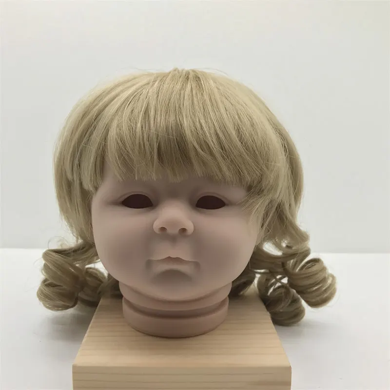 NPK 55cm Reborn Baby Girl Hair Wig For Bebe Reborn Menina Washable Silicone Dolls Reborn Sticked Hair Wig For DIY Reborn Dolls