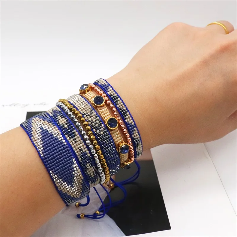 ZHONGVI New fashion Multicolor Miyuki Set Japanese Beads High Quality Bracelet Hand-woven Beaded Ladies Autumn Jewelry Wholwsale