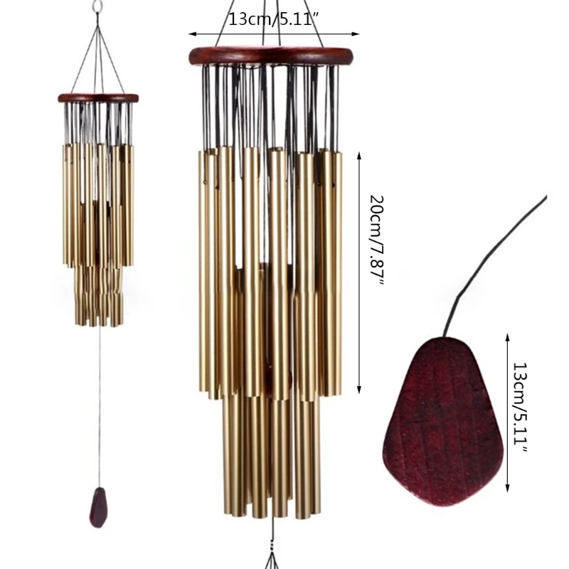 Handmade 27 Tubes Wind Chimes for Outside Decoration Tuned Hummingbird Wind Chime Soothing Melodic Deep Tones Outdoor Decor