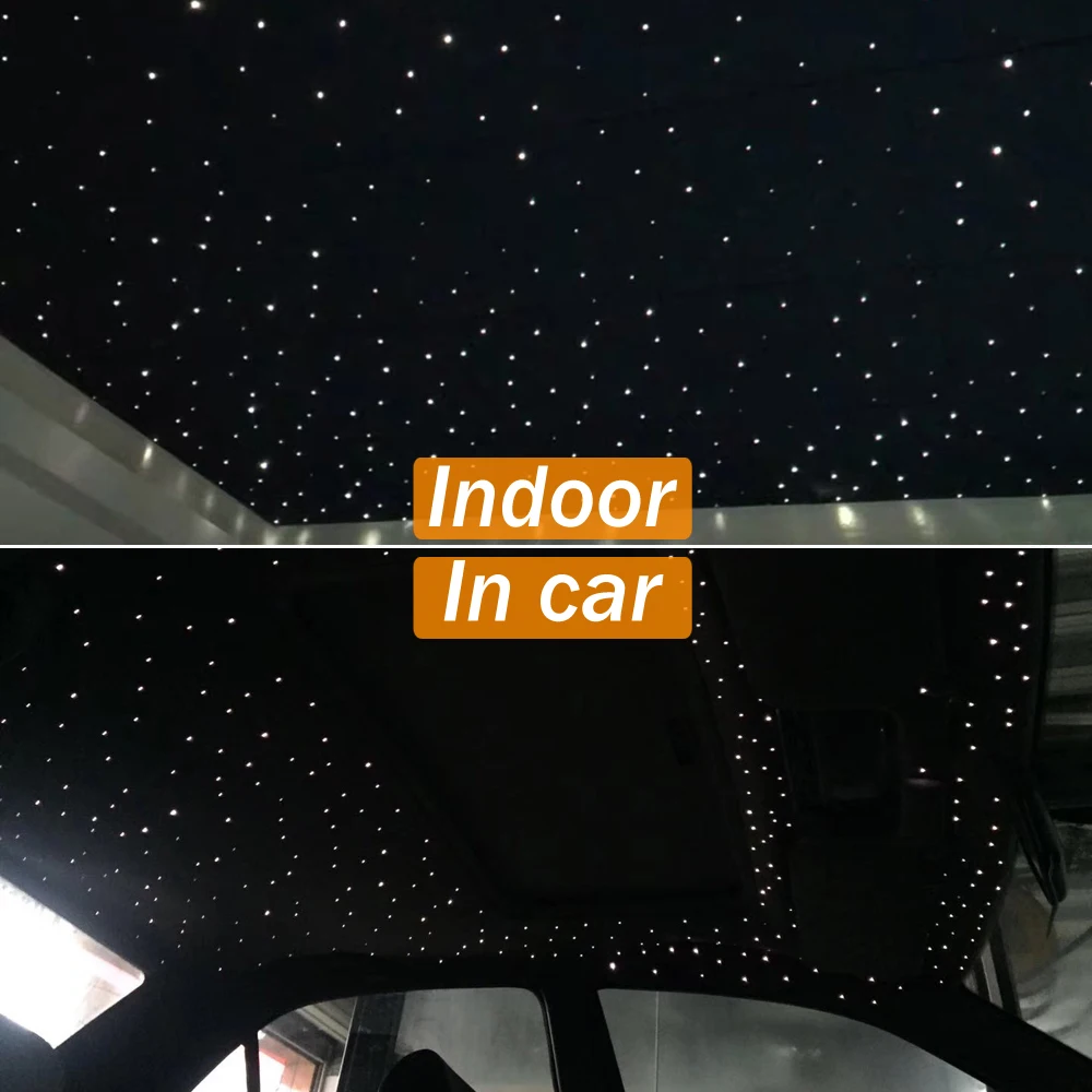 12W RGBW led APP star ceiling fiber optic light kit with twinkle for car 400pcs 0.75mm 3m