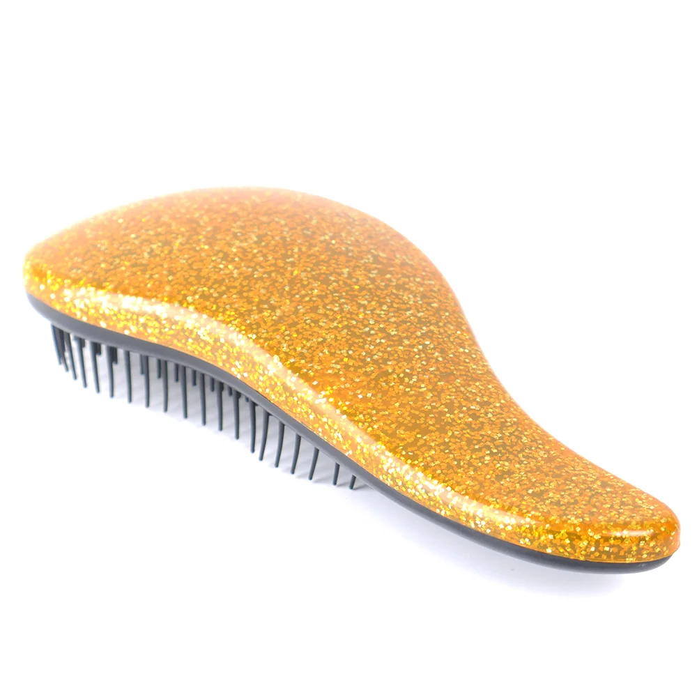 1Pcs Glitter Magic Anti-Stati Handle Detangling Comb Shower Massage Hair Brush detangler Salon Styling Tool hairbrush Wholesale