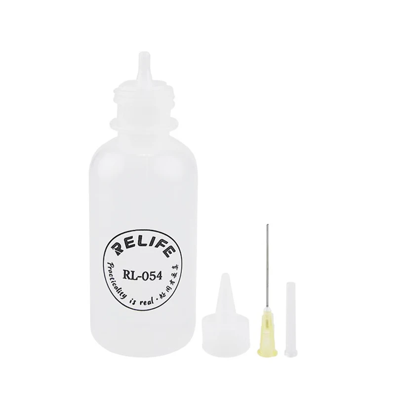 50ML Needle Tip Empty Liquid Alcohol Bottle Plastic Soldering Flux Oil Dispenser Container for Phone DIY Cleaning Repair Tools