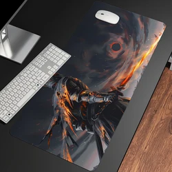 XXL Anime Dark Soul Landscape Pattern Large Gaming Desk Pad Anime Mouse HD Print Computer Gamer Locking Edge Mouse Mats