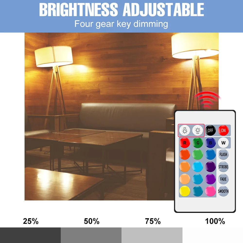 RGB Lamp E27 LED Bulb 220V Smart Light Bulb 20W 25W Lampara Led Color Spotlight Atmosphere Lighting For Home Decor With Control