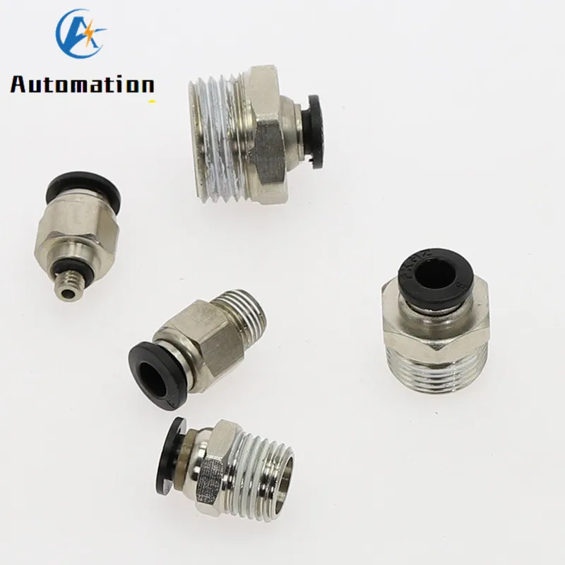Black Pneumatic Fittings 6-16mm OD Hose Tube M5 1/4