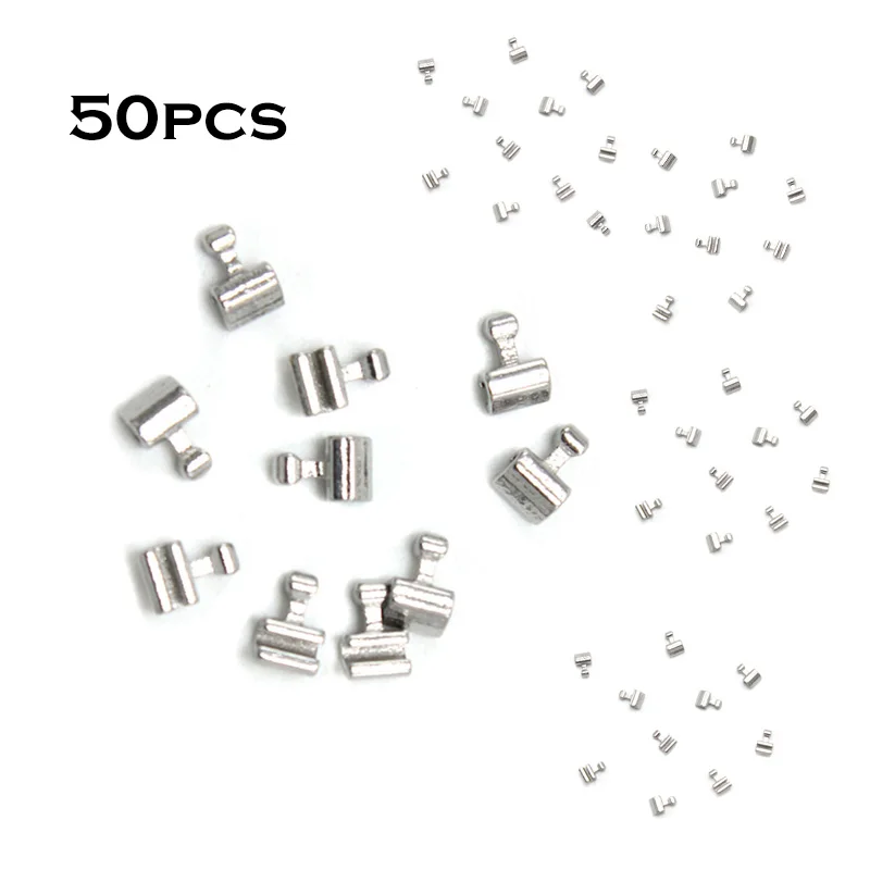 

50pcs/10pcs Dental Orthodontic Stainless Steel Crimpable Hook Short Type