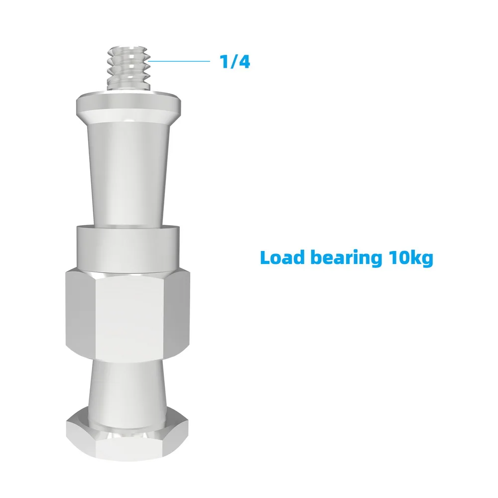 1/4 3/8 Threaded Screw Spigot Stud Male Adapter Metal  Hand Tool for Camera Tripod  Umbrella Light Stand Photo Studio Accessory