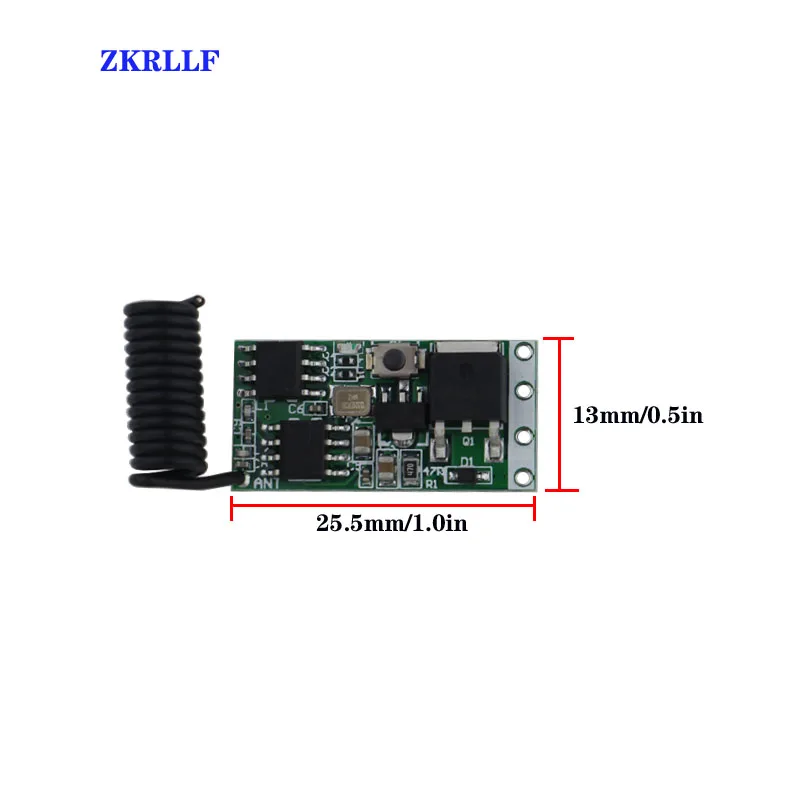 Interruttore di controllo remoto Wireless 433Mhz DC5V 12V 24V Controller della luce a LED Mini ricevitore pannello a parete argento trasmettitore