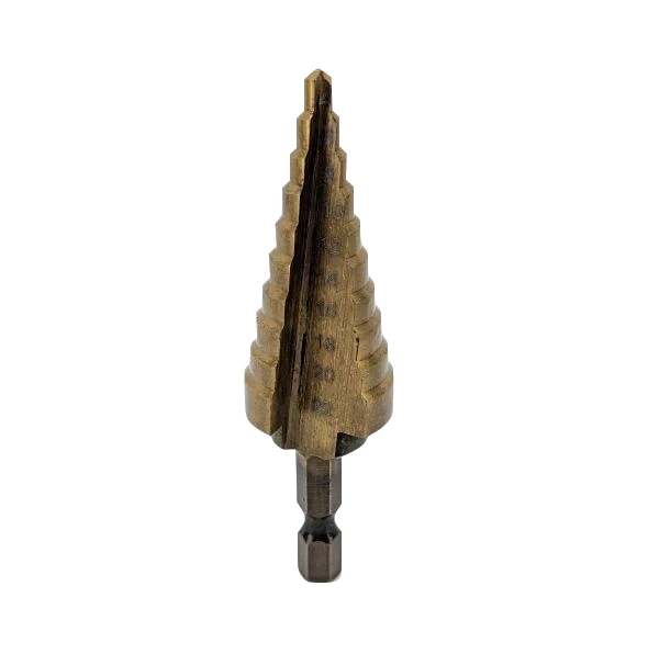 KegLand Self-Starting HSS Stepped Drill Bit 4-22mm - Titanium Nitride Coated