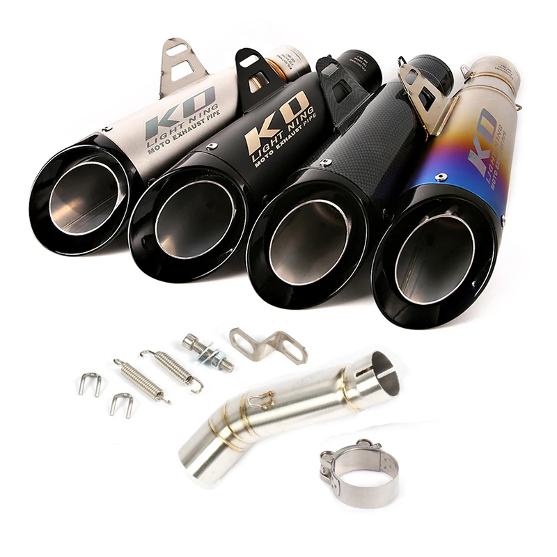 Slip On Motorcycle Mid Link Pipe And 51mm Muffler Stainless Steel Exhaust System For Honda CBR500 CB500X CB500F 2013-2019