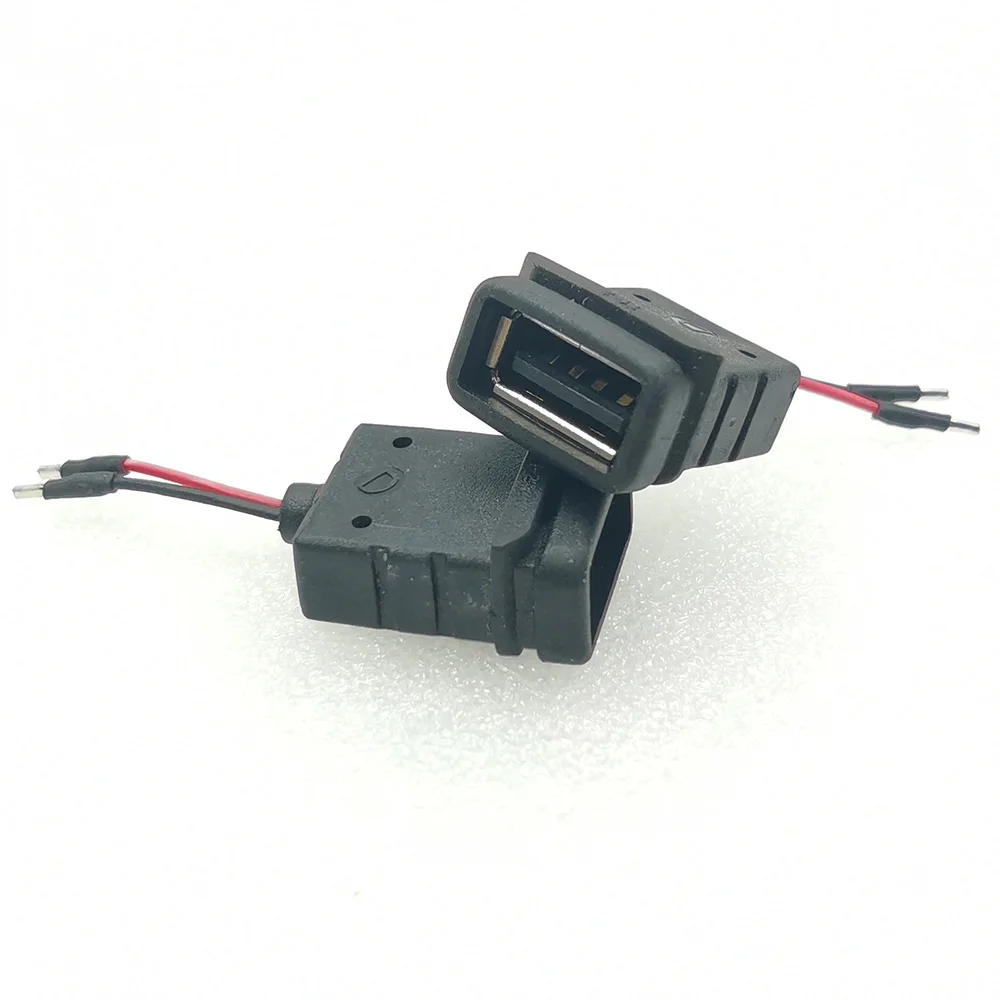 Hot Sale USB Type A Standard Port Female Solder Jacks Connector DIY Design Power Charging Socket USB-A type with cable