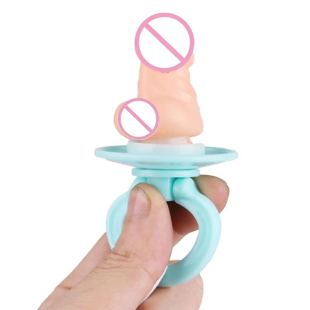 Funny Tiny Penis Shaped Baby Pacifier Novelty Adult Birthday Dildo Gift Bachelor Party Girls Night Out Joking Prop Fancy Toy Gag