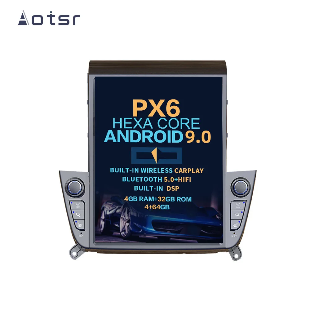 

Автомобильный радиоприемник AOTSR Style Android 13 PX6 для Hyundai IX35 2018 2019 GPS навигация DSP мультимедийный плеер CarPlay автостерео