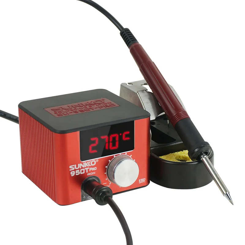 SUNKKO 950T Pro 75W Mini stazione per saldatore elettrico temperatura regolabile portatile antistatico T12 stazioni di riparazione per saldatura