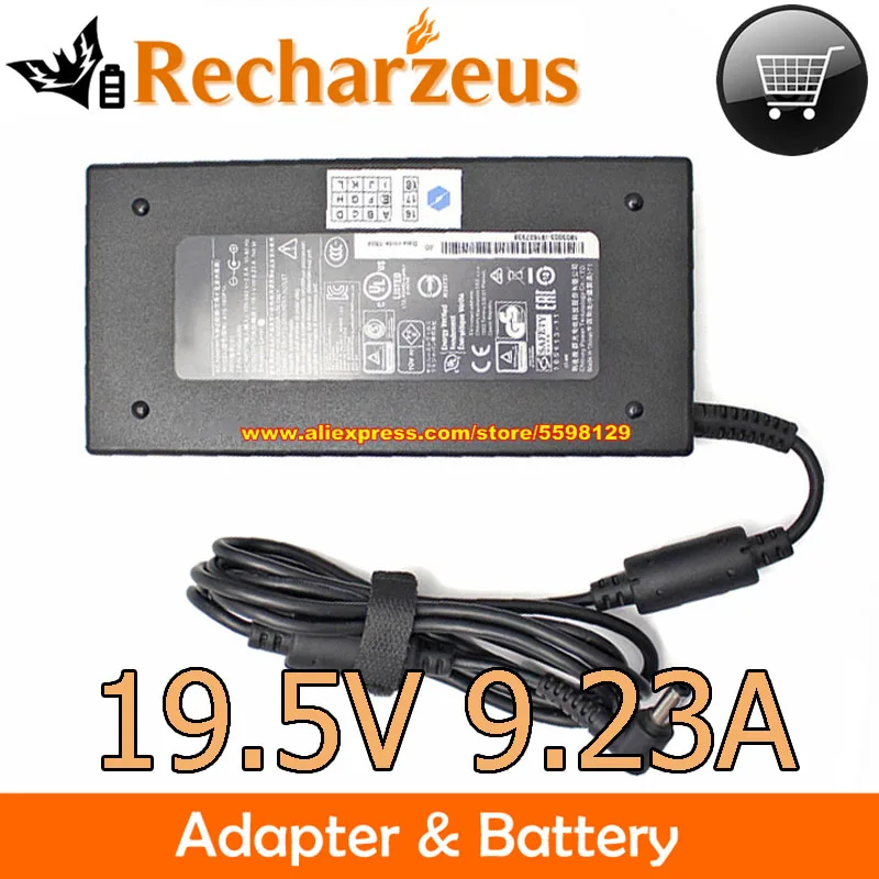 

19.5V 9.23A 180W Chicony A15-180P1A ADP-180MB AC Adapter for MSI GF72 8RE GS65 STEALTH 9SE CLEVO NH70RCQ GIGABYTE AERO 15W G14M