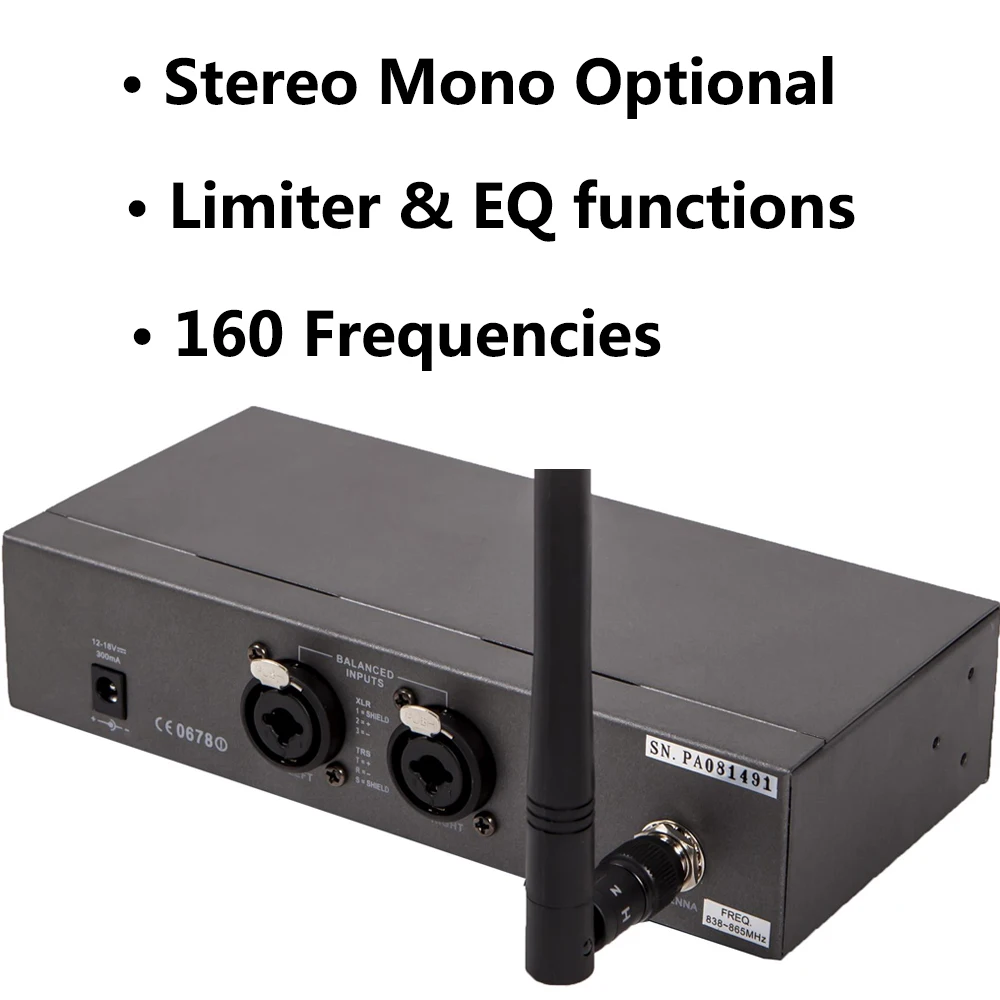 Imagem -02 - Original Pasgao Pr90 in Ear Monitor System Limiter Equalizador Focus Stereo Wireless Professional Personal Monitoring System