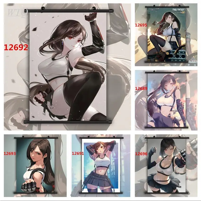 

Final Fantasy VII FF7 Tifa Lockhart Anime Posters Wall Poster Canvas Painting Wall Decor Poster Wall Art Picture Home Decor