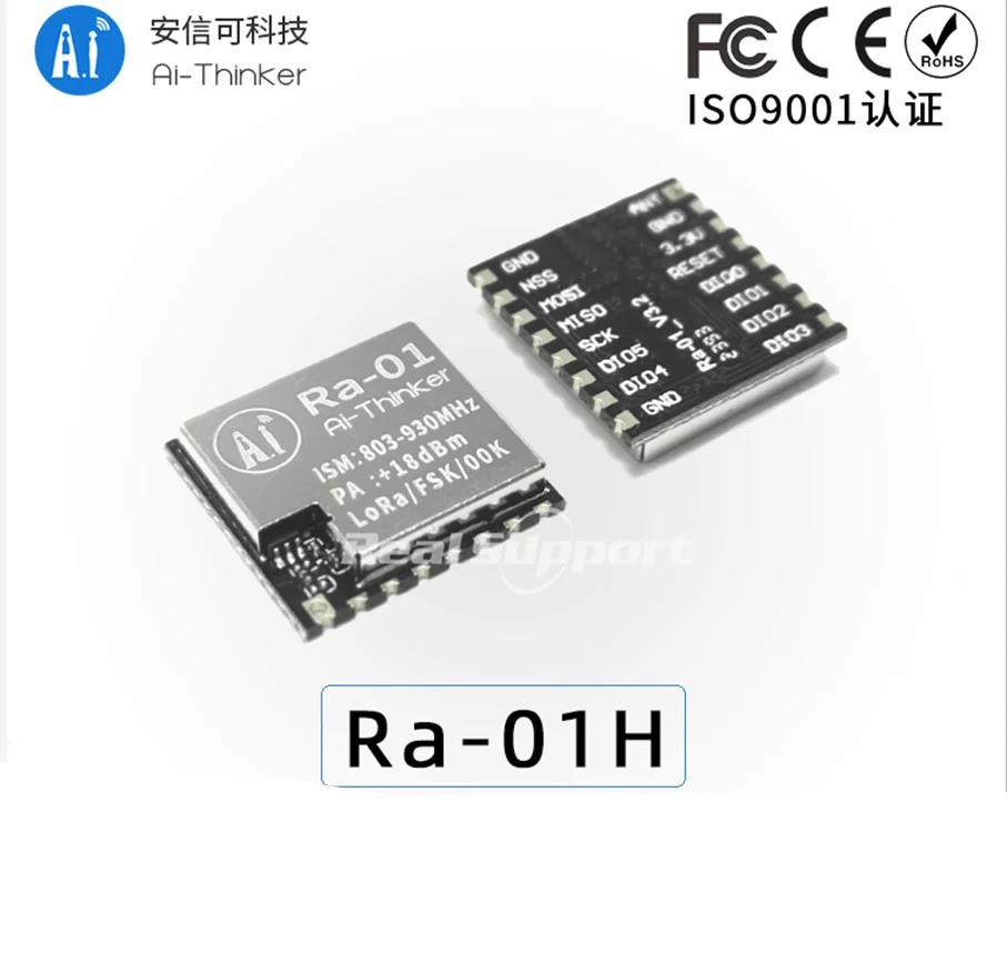 Ai-Thinker Ra-01 Ra-01H SX1276 LoRa Spread Spectrum Wireless Module 868MHz Serial Port SPI Interface with CE FCC certifications