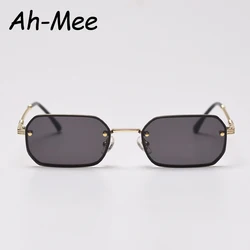Small Square Rimless Sunglasses Women Brand Trending Black Sun Glasses For Female Vintage Eyewear UV400