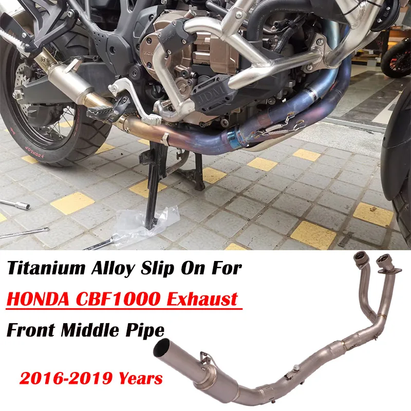 Titanium Alloy Slip On For HODNA CBF1000 2016-2019 Years Motorcycle Exhaust Muffler Escape Modified Front Mid Link Pipe Catalyst